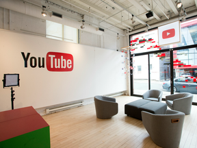 The main entrance at Google's YouTube Space at the George Brown College School of Design in Toronto.