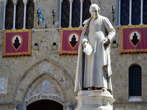 The headquarters of the Monte dei Paschi di Siena bank.