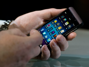 BlackBerry's BB10 operating system running on one of its devices