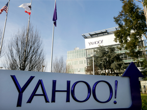 Yahoo signage outside its headquarters in Sunnyvale, Calif.