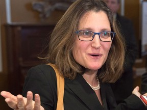 Trade minister Chrystia Freeland