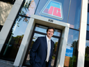 François Coutu, president and CEO of The Jean Coutu Group  (PJC) Inc., poses outside their head office in Longueuil, Quebec