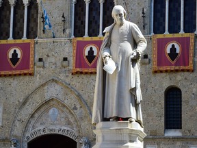 The headquarters of the Monte dei Paschi di Siena bank.