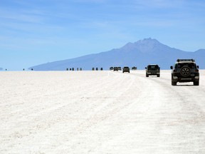 The Salar del Uyuni, in southern Bolivia, where the world's largest lithium reserves are found.