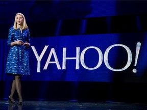 Yahoo President and CEO Marissa Mayer speaks during the International Consumer Electronics Show in Las Vegas.