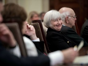 U.S. Federal Reserve vice-chair Janet Yellen attends a ceremony marking the centennial of the founding of the Federal Reserve