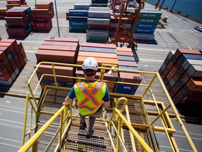 Cargo traffic at the Port of Vancouver fell 5.9 per cent in the first half of the year.