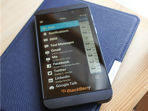 BlackBerry Hub served as a repository for all communications, accounts and notifications as they come in.