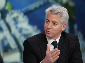 William "Bill" Ackman, founder and chief executive officer of Pershing Square Capital Management LP, speaks during a Bloomberg Television interview in London, U.K.