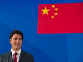 Prime Minister Justin Trudeau drivers remarks at a business event with the Chinese Entrepreneur Club in Beijing, China