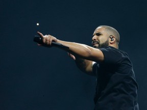 Drake performs during his 2016 tour in Toronto, Ont.