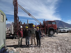 ILC and Ganfeng executives at the Mariana Lithium Brine project in Argentina