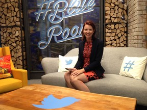 Jennifer Hollett, the new head of News and Government for Twitter Canada, at the company’s Toronto office on her first day on the job.