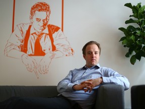 Blair Livingston, chief executive officer of Street Contxt, sits at the company's office in Toronto.