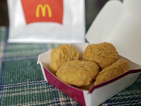 An order of McDonald's Chicken McNuggets is displayed for a photo in Olmsted Falls, Ohio.