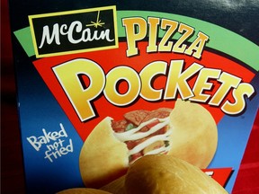 An old Pizza Pockets retail box.
