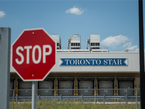 A view of the recently shut down Toronto Star printing plant in Vaughan, Ontario