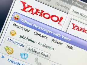 The Yahoo! Messenger software is pictured on a computer
