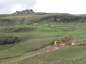 Drill at  Tinka's Ayawilca zinc property in Peru