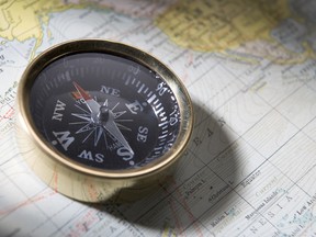 Compass On A Map