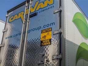 A Caravan Transport Group Inc. trailer installed with the BlackBerry Radar system (the rectangular black box).