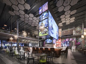 Cineplex's Rec Room offers arcade games, recreational activities, performance spaces, giant high-definition screens and a race car driving simulator