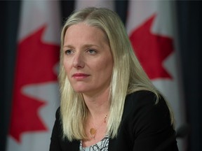 Minister of Environment and Climate Change Catherine McKenna speaks during a news conference.