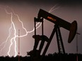 Oil prices fell more than five per cent on Wednesday as U.S. crude inventories rose unexpectedly.