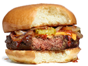 A meatless cheeseburger developed by Impossible Foods. 