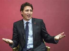 Prime Minister Justin Trudeau speaks during an event hosted by the Canadian Chamber of Commerce in Hong Kong, China