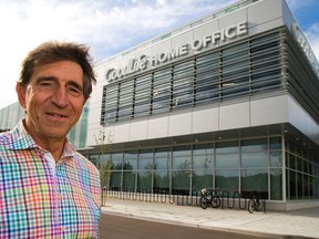 David Patchell-Evans, founder and ECO of GoodLife Fitness outside their new corporate headquarters in London, Ont.