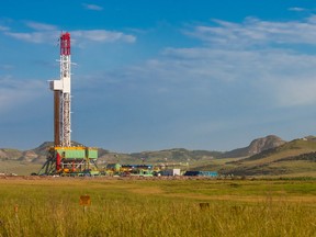 An Enerplus drilling operation in the North Dakota Bakken.