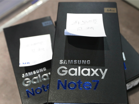 Hundreds of South Korean Galaxy Note 7 smartphone owners filed a lawsuit against Samsung Electronics on Monday, Oct. 24, 2016, over its handling of the fire-prone device in the first series of legal actions facing the South Korean tech giant at home.