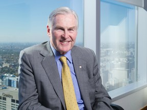 former Finance Minister Michael Wilson at his offices on Bay and Adelaide streets in Toronto