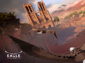 In Ubisoft Montreal’s Eagle flight players explore the skies of a future Paris devoid of humans and filled with plants and animals.