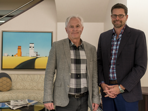 MLT lawyer Don Wilson, left, and David Filmon. Winnipeg-based law firm Aikins is merging with the Saskatchewan-based law firm MLT to create the largest regional law firm in Western Canada