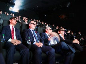 Wearing 3D glasses movie goers experience environmental special effects for the first time at a Cineplex Cinema in Toronto this month.