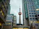 The CN Tower in downtown Toronto.