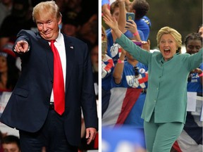 Donald Trump and Hillary Clinton in the final days of the campaign.