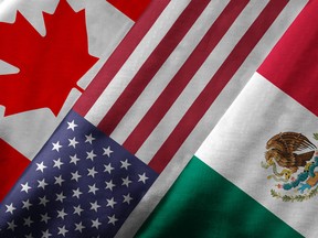3D Rendering of North American Free Trade Agreement NAFTA Member