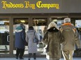 Hudson's Bay Co. says sales at stores that have been open for at least a year in its third quarter fell by 3.6 per cent.