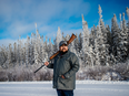 Justice Debassige grouse hunting on Mistisinni, Que. As a 17-year-old in 2012 he started a petition against a uranium exploration project 215 kilometres away.