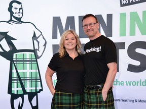 Robyn Carrier, left, and Chris Carrier, who bought out the original owner of Men In Kilts, headed to the Den looking for a deal with Jim Treliving. Now they’re working on getting the deal closed.