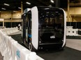 Olli, a 3D printed 12 seat autonomous shuttle bus can interact conversationally with riders on the same topics they would discuss with a bus driver.