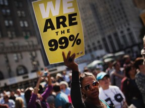 Protesters with the "Occupy Wall Street" in New York in 2011.