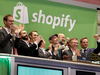 The Shopify team ring the New York Stock Exchange opening bell, marking the Canadian company’s IPO on May 21, 2015.