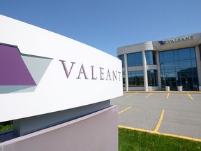 The Valeant Pharmaceuticals office in Laval, Que., is seen in a May 27, 2013, file photo.