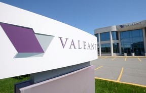 The Valeant Pharmaceuticals office in Laval, Que., is seen in a May 27, 2013, file photo.