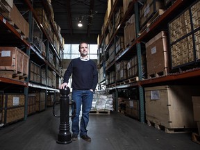 Brad Done of Reliance Foundry at the company's warehouse in Surrey, B.C.