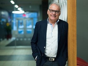 Couche-Tard founder Alain Bouchard poses at Couche-Tard headquarters in Laval, Que